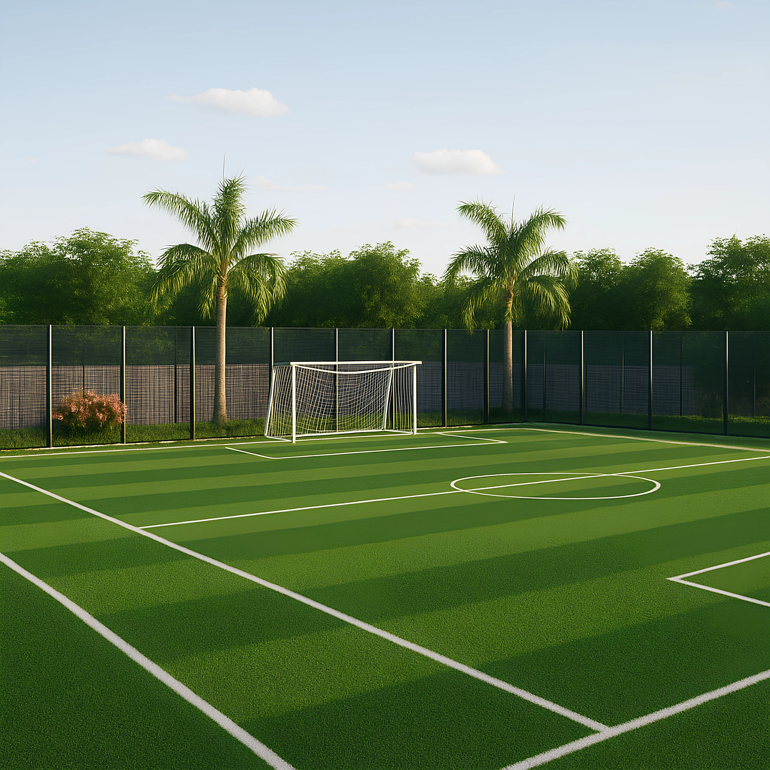 Architectural visualisation of the multipurpose sports turf at Pal Sumeera Residency