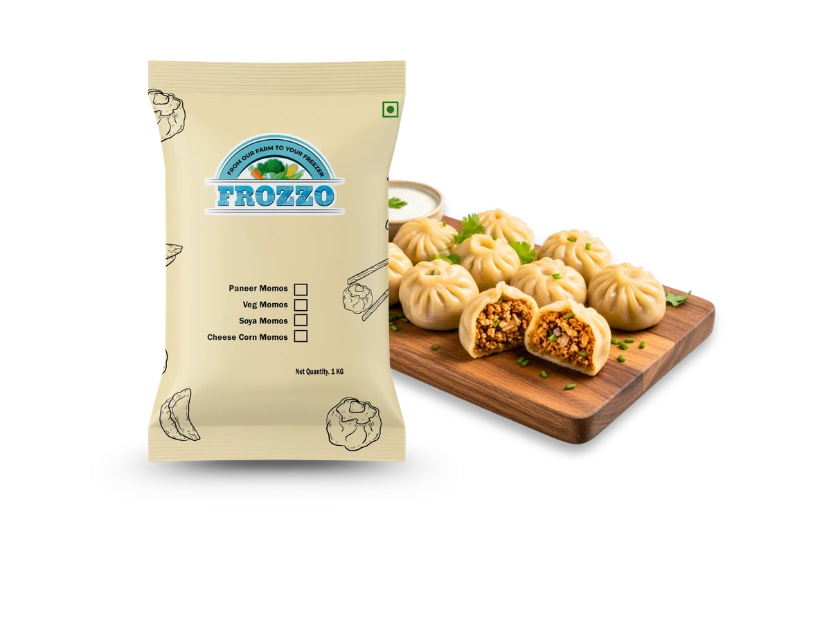 Frozzo Frozen Soya Momos packet